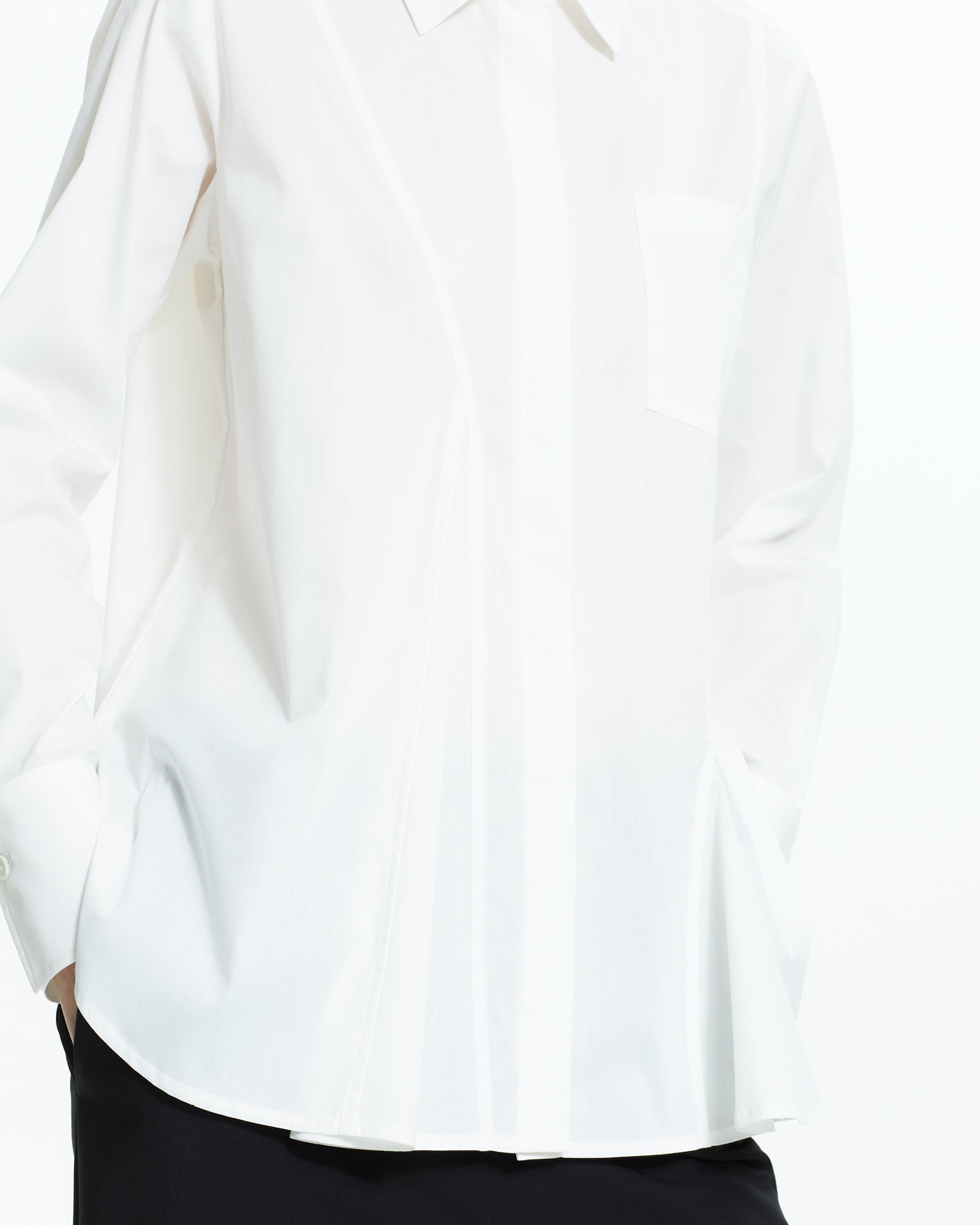MLO Camicia con tagli asimmetrici BIANCO