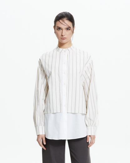 MLO Camicia layered gessata MULTICOLOR