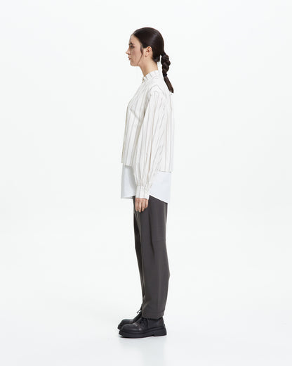 MLO Camicia layered gessata MULTICOLOR