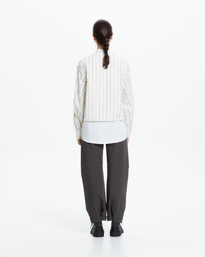 MLO Camicia layered gessata MULTICOLOR