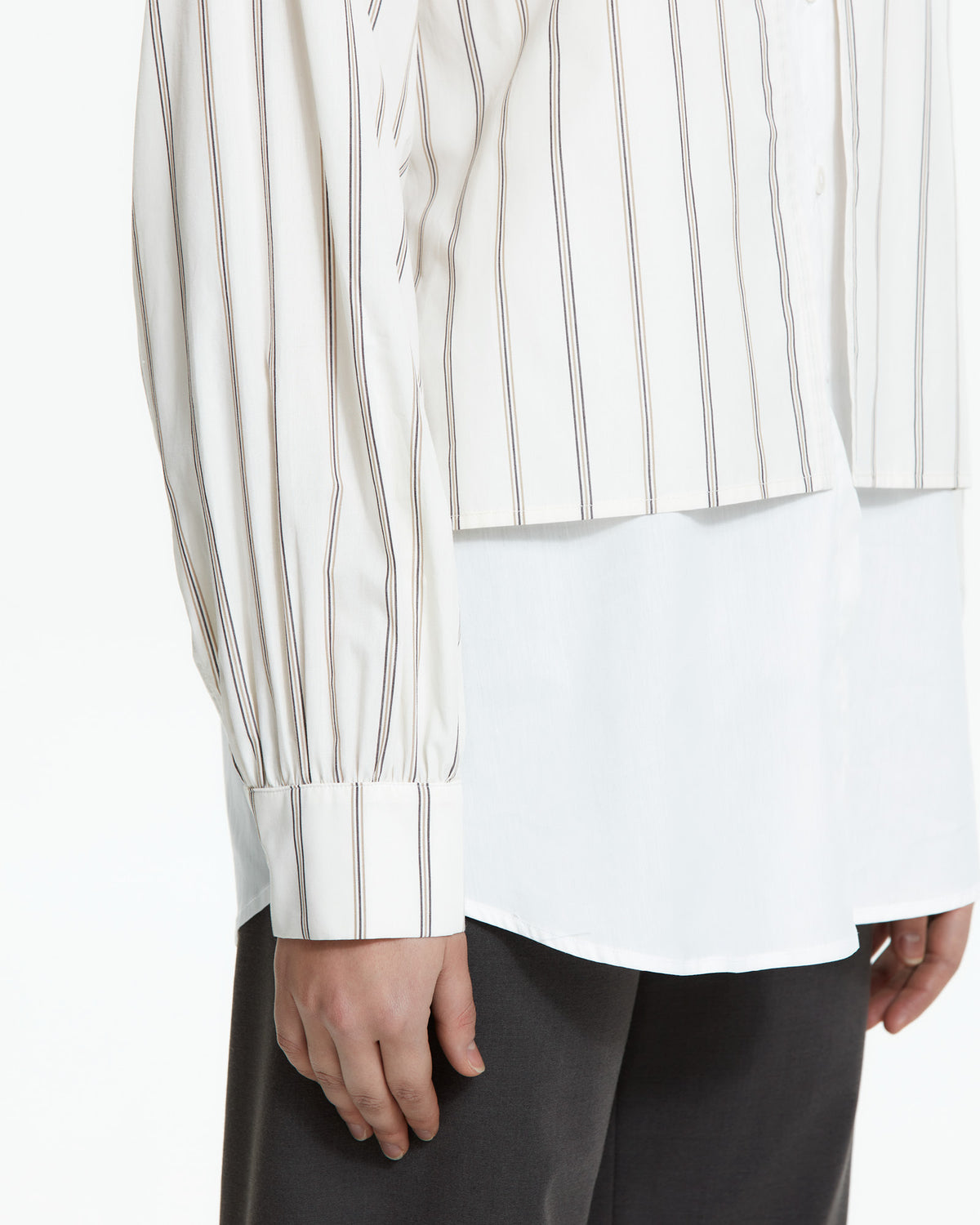 MLO Camicia layered gessata MULTICOLOR
