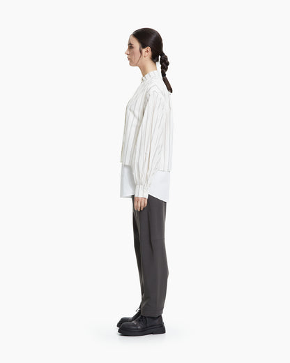 MLO Camicia layered gessata MULTICOLOR