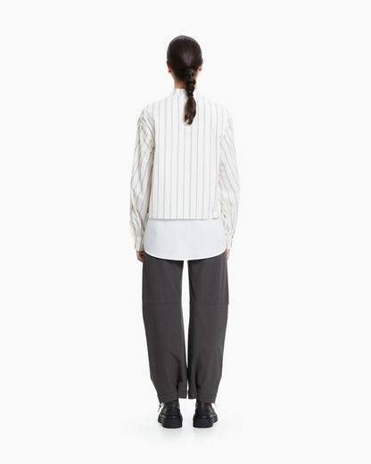 MLO Camicia layered gessata MULTICOLOR