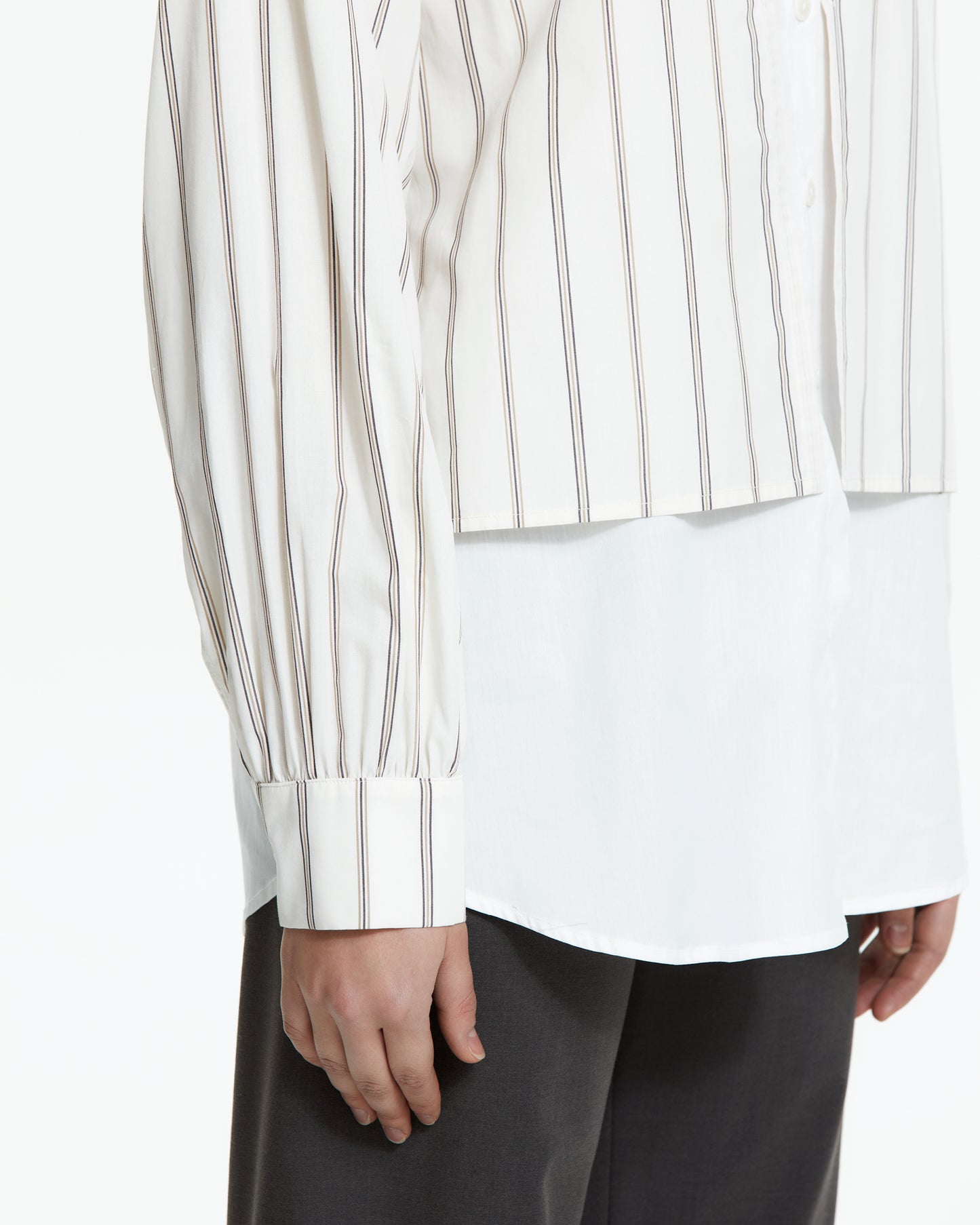 MLO Camicia layered gessata MULTICOLOR