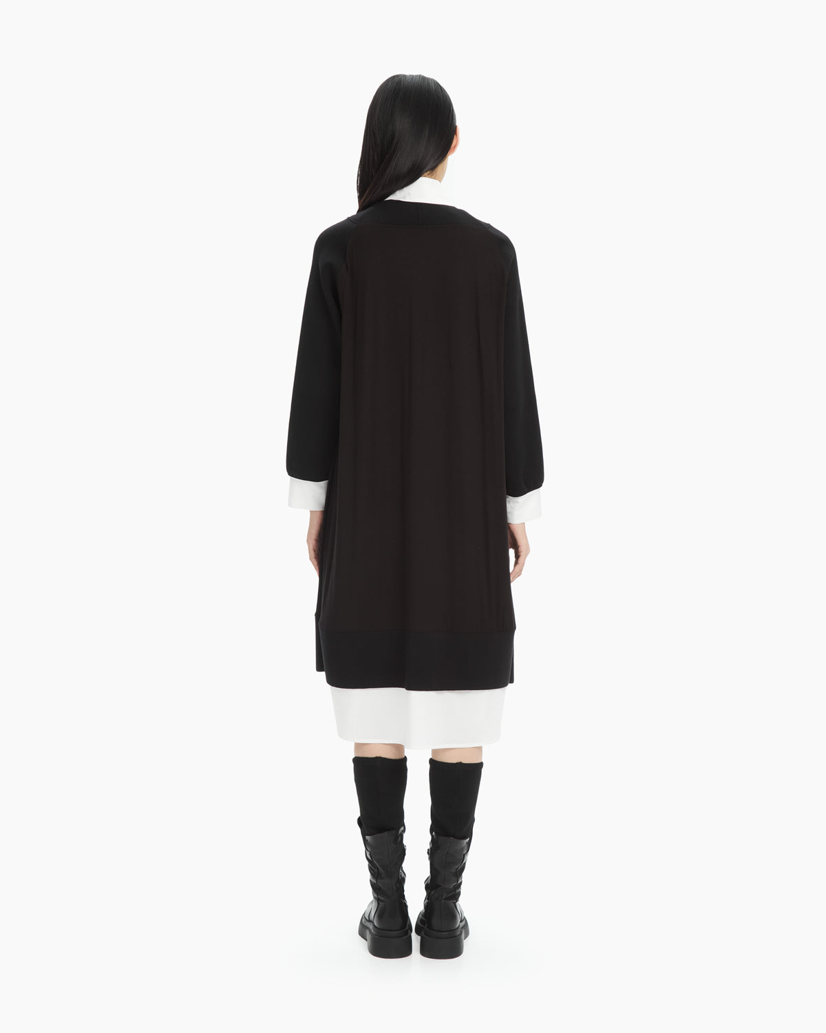 MLO Cardigan lungo con profili in maglia NERO