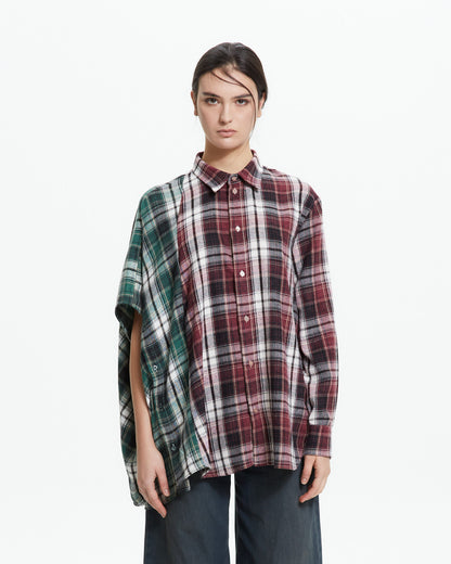 MLO Camicia asimmetrica decostruita ROSSO