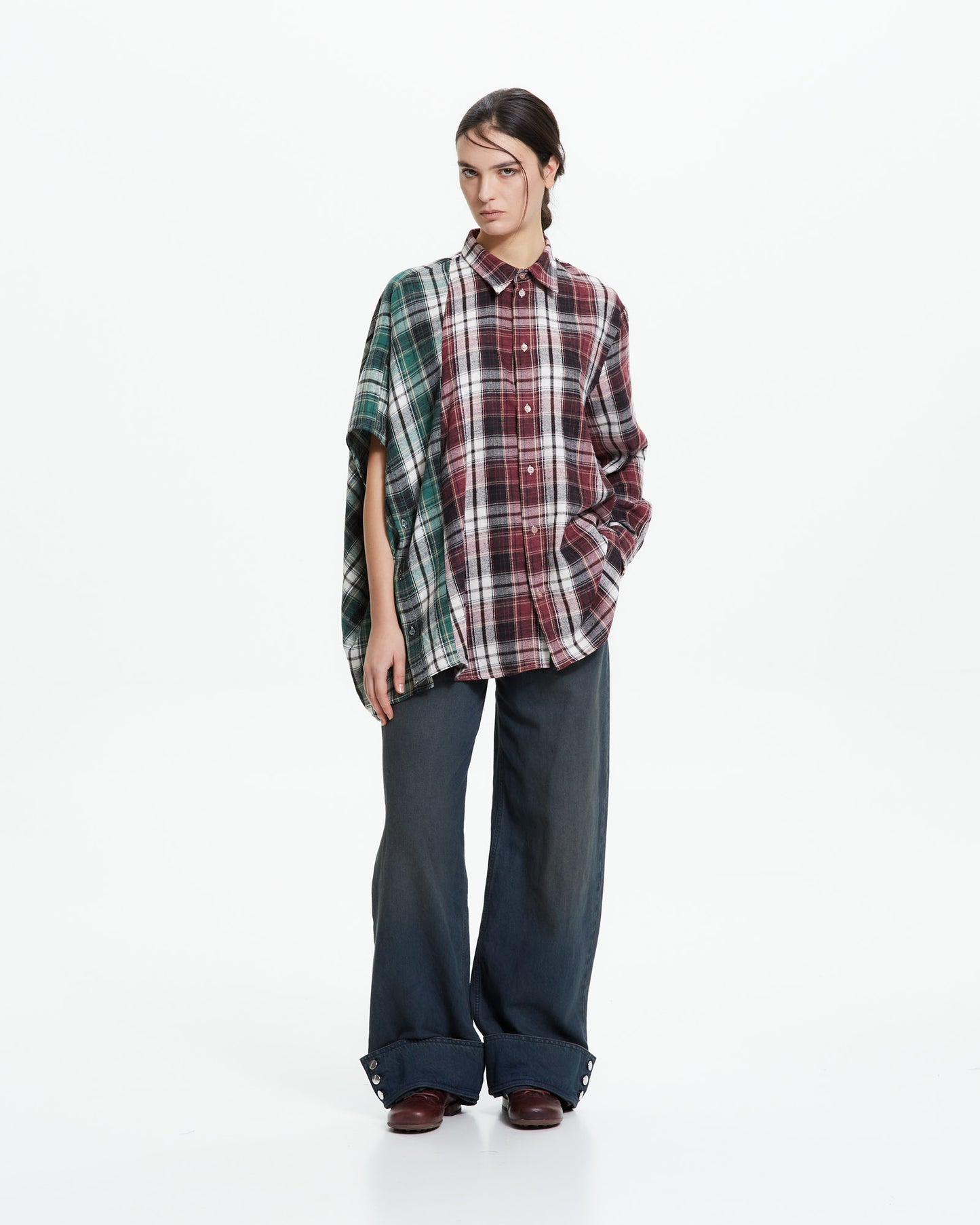 MLO Camicia asimmetrica decostruita ROSSO