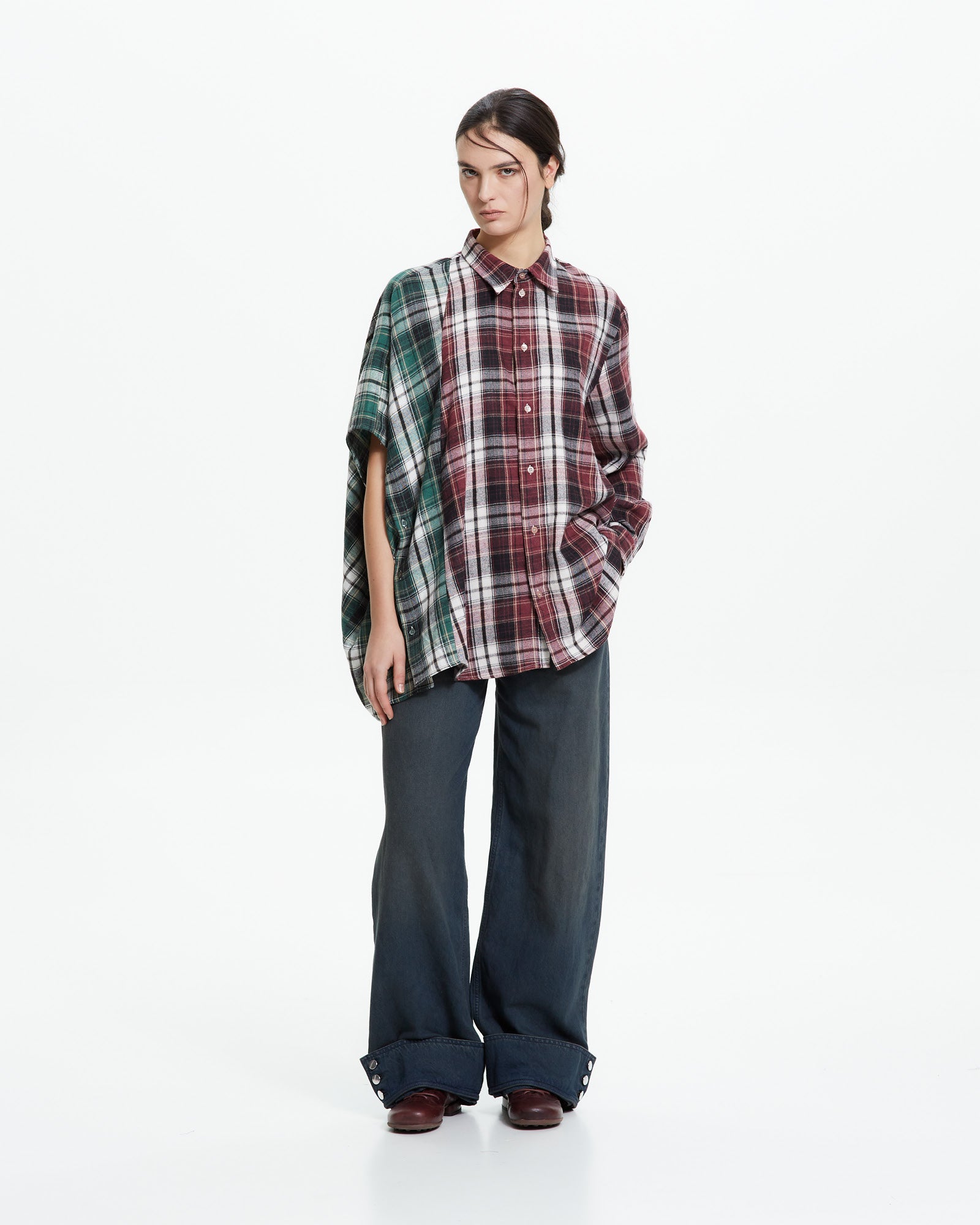 MLO Camicia asimmetrica decostruita ROSSO