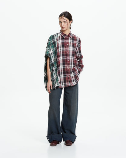 MLO Camicia asimmetrica decostruita ROSSO