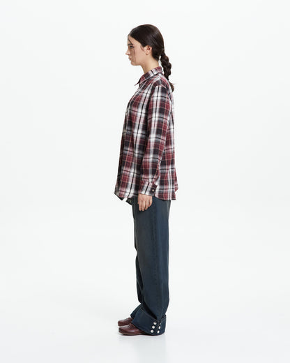 MLO Camicia asimmetrica decostruita ROSSO