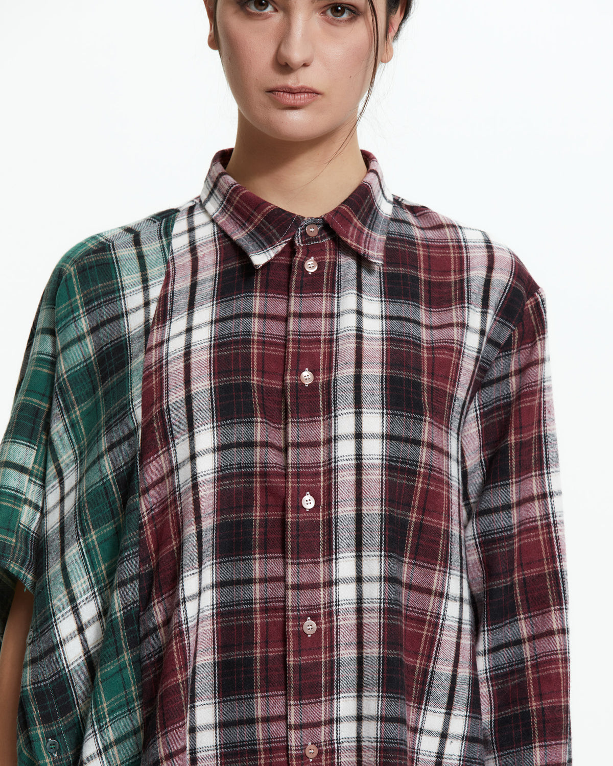 MLO Camicia asimmetrica decostruita ROSSO