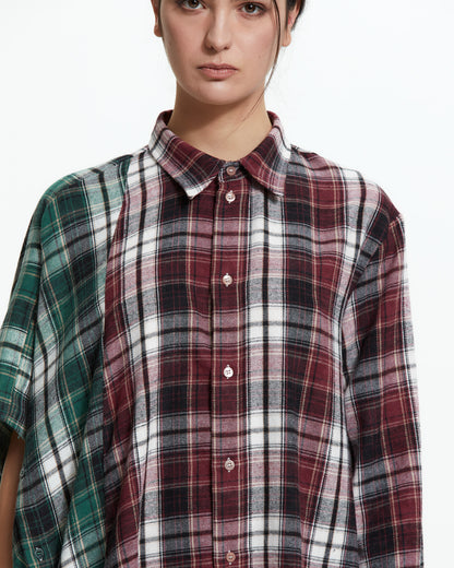 MLO Camicia asimmetrica decostruita ROSSO
