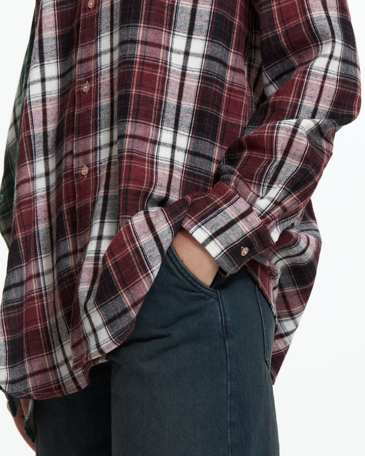MLO Camicia asimmetrica decostruita ROSSO