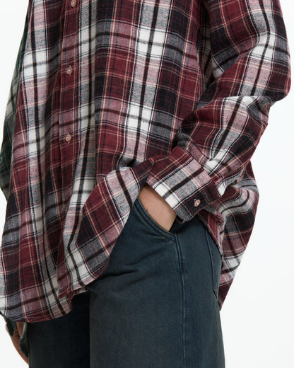 MLO Camicia asimmetrica decostruita ROSSO