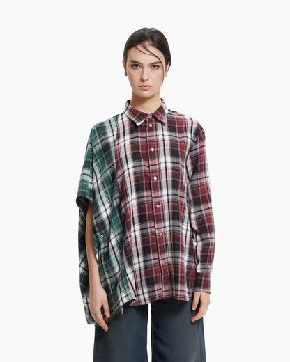 MLO Camicia asimmetrica decostruita ROSSO