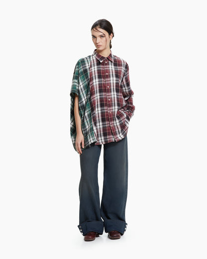 MLO Camicia asimmetrica decostruita ROSSO