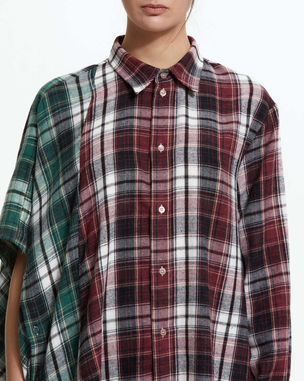 MLO Camicia asimmetrica decostruita ROSSO
