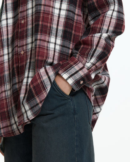 MLO Camicia asimmetrica decostruita ROSSO
