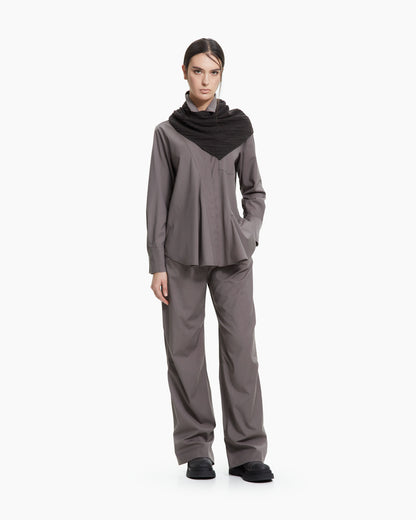 MLO Pantalone con dettaglio sul fondo MARRONE