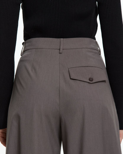 MLO Pantalone con dettaglio sul fondo MARRONE