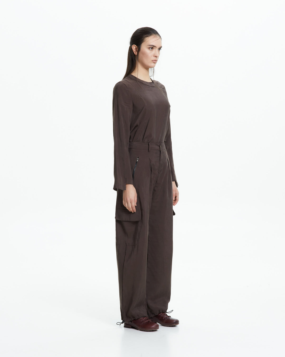 MLO Pantalone cargo con coulisse al fondo