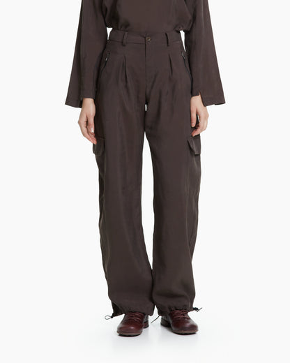 MLO Pantalone cargo con coulisse al fondo