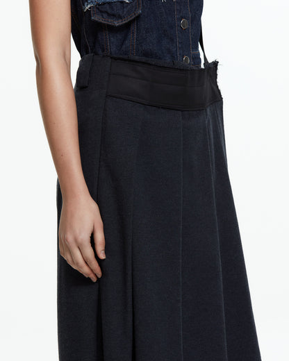 MLO Gonna-pantalone midi con bretella GRIGIO