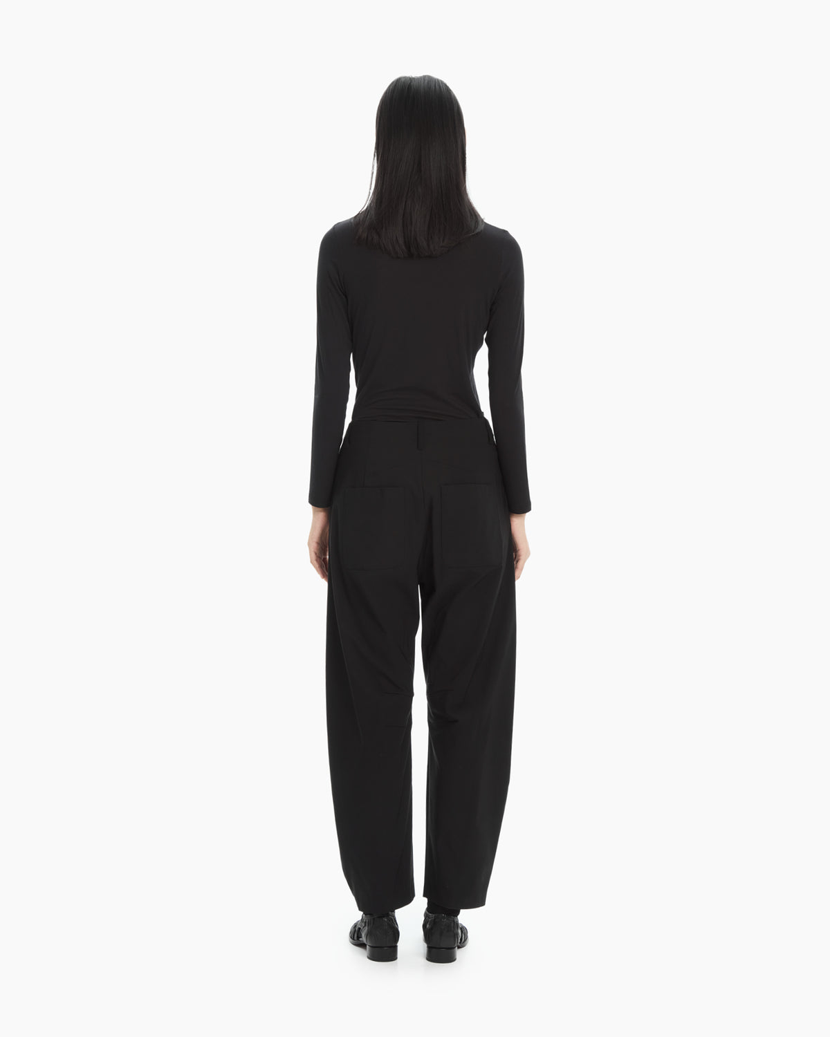 MLO Pantaloni ampi con tasche sagomate NERO