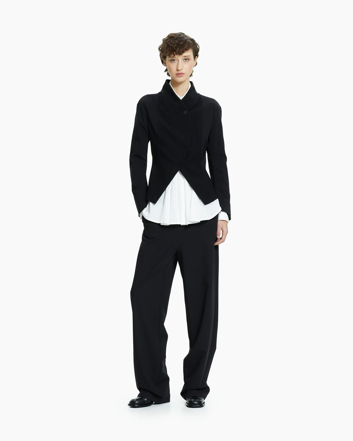 MLO Pantalone sartoriale a gamba ampia NERO