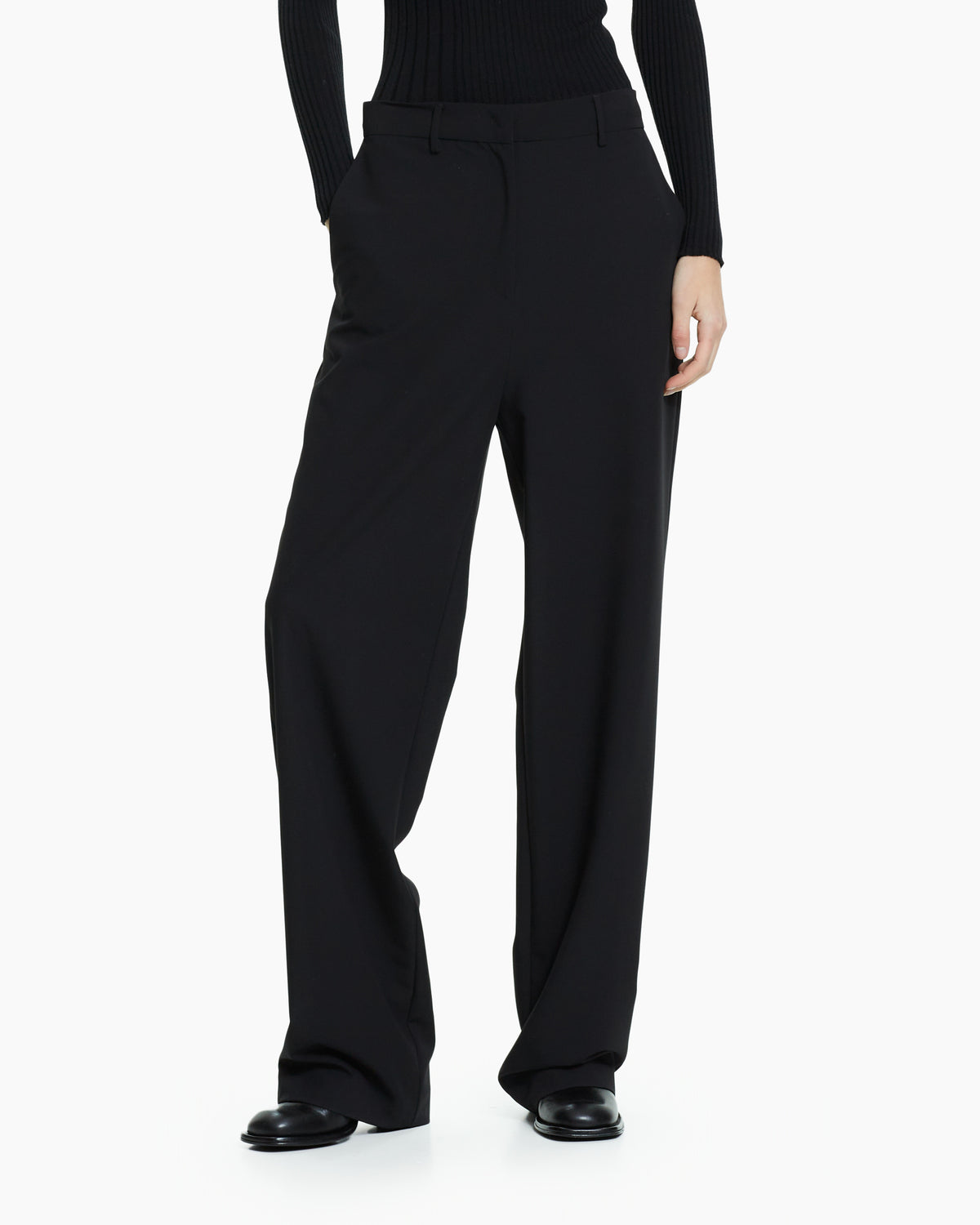 MLO Pantalone sartoriale a gamba ampia NERO