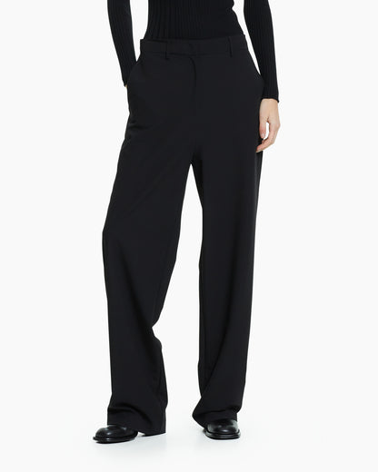 MLO Pantalone sartoriale a gamba ampia NERO