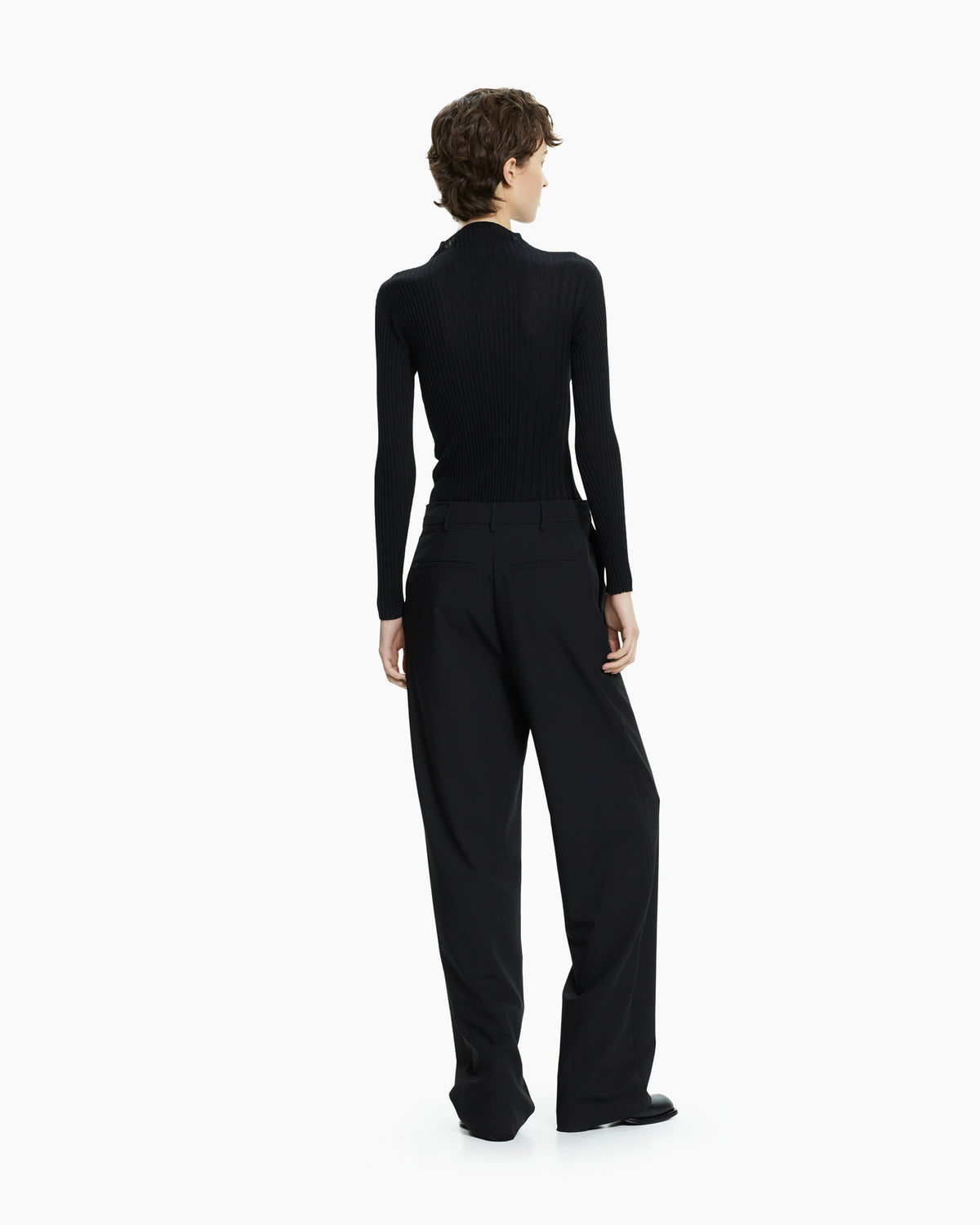 MLO Pantalone sartoriale a gamba ampia NERO