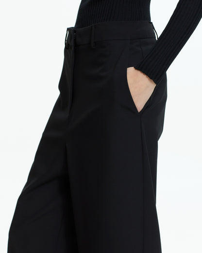 MLO Pantalone sartoriale a gamba ampia NERO