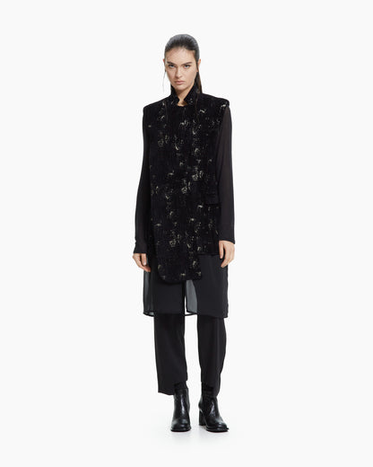 MLO Pantalone sartoriale con spacchi laterali NERO
