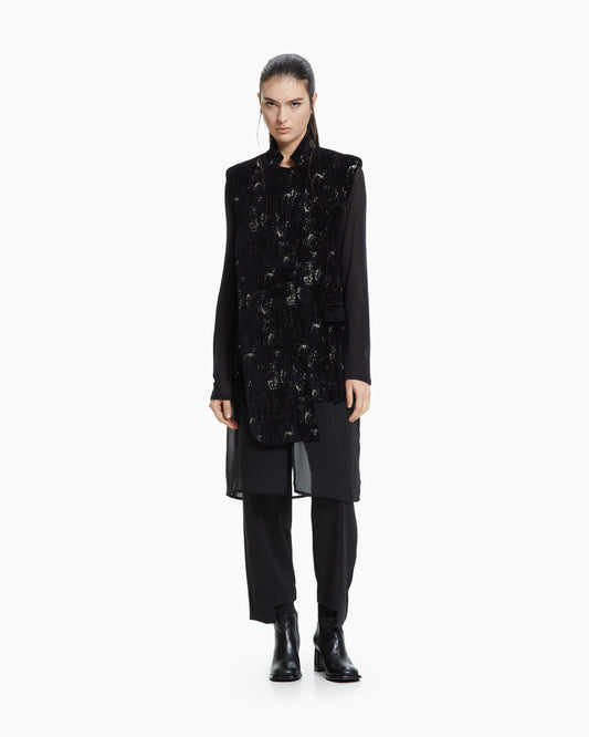 MLO Pantalone sartoriale con spacchi laterali NERO