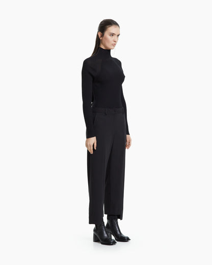 MLO Pantalone sartoriale con spacchi laterali NERO