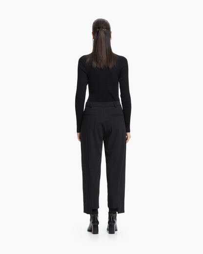 MLO Pantalone sartoriale con spacchi laterali NERO
