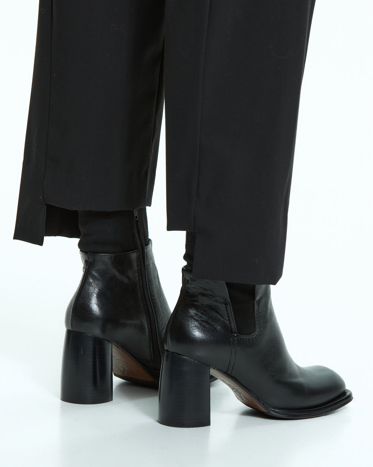 MLO Pantalone sartoriale con spacchi laterali NERO