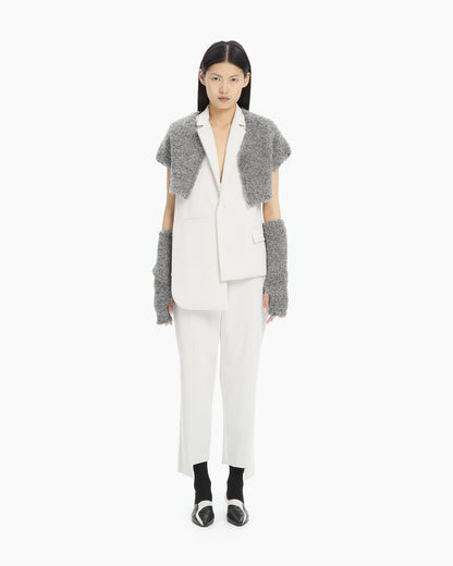 MLO Pantalone sartoriale con spacchi laterali BIANCO