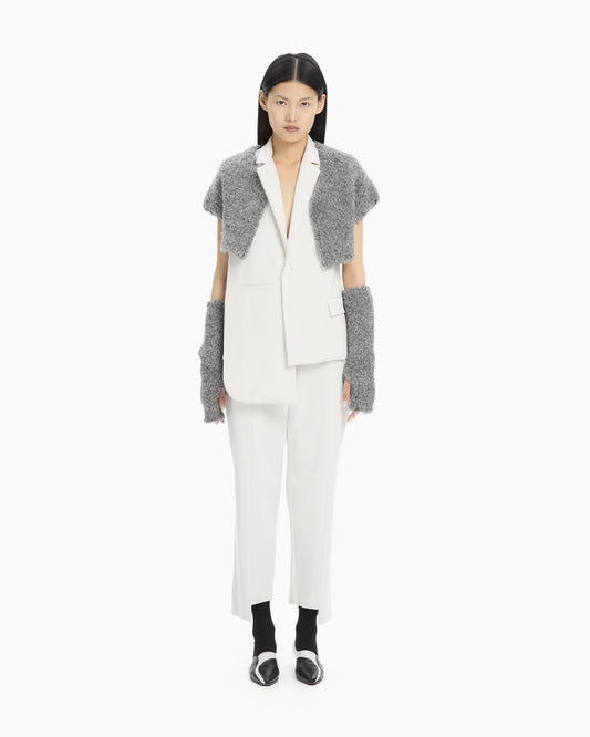 MLO Pantalone sartoriale con spacchi laterali BIANCO
