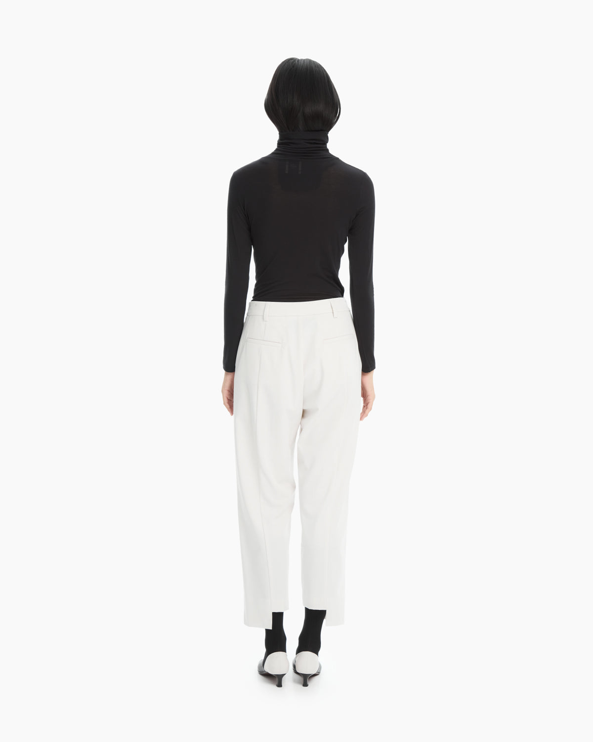 MLO Pantalone sartoriale con spacchi laterali BIANCO
