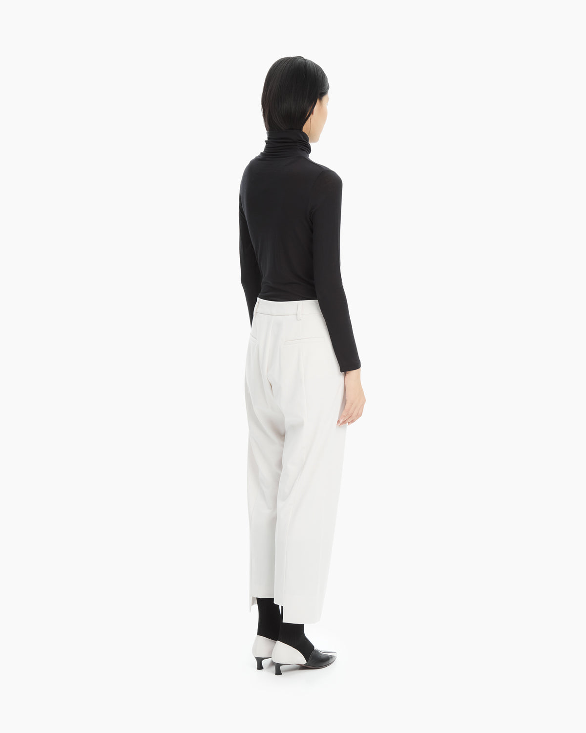 MLO Pantalone sartoriale con spacchi laterali BIANCO