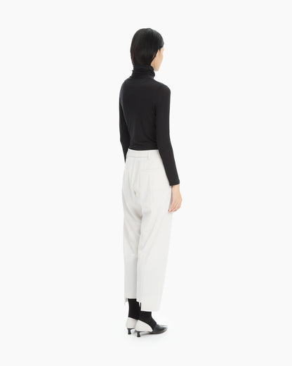 MLO Pantalone sartoriale con spacchi laterali BIANCO