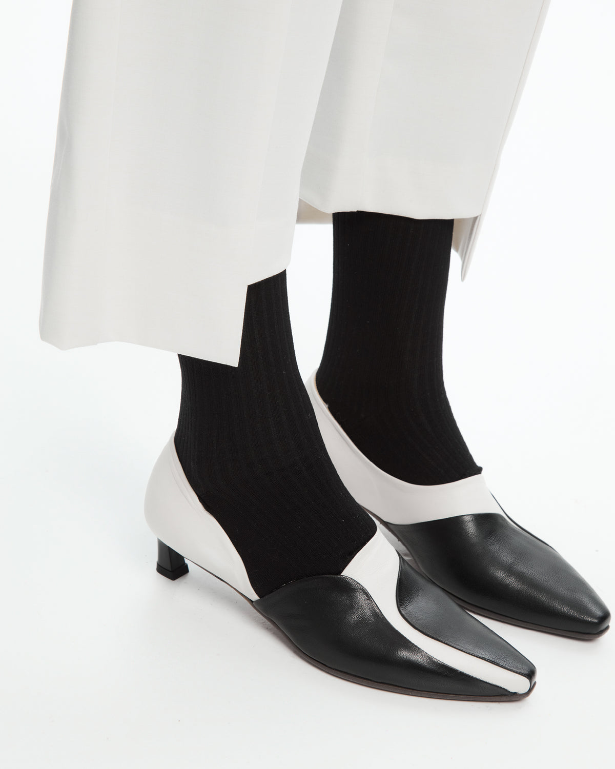MLO Pantalone sartoriale con spacchi laterali BIANCO