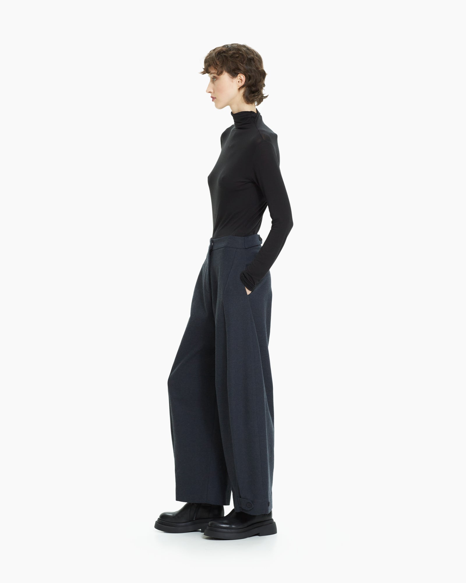 MLO Pantalone ampio cropped  GRIGIO