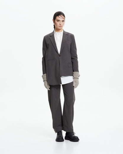 MLO Pantalone sartoriale con risvolto VERDE