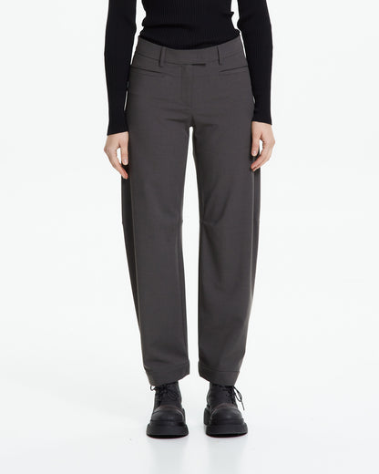 MLO Pantalone sartoriale con risvolto VERDE