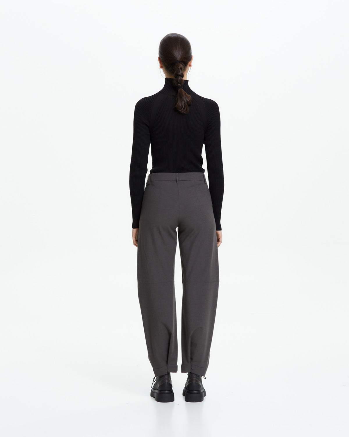 MLO Pantalone sartoriale con risvolto VERDE