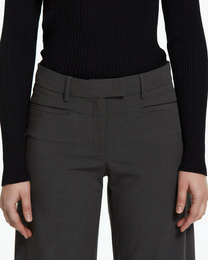 MLO Pantalone sartoriale con risvolto VERDE
