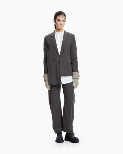 MLO Pantalone sartoriale con risvolto VERDE